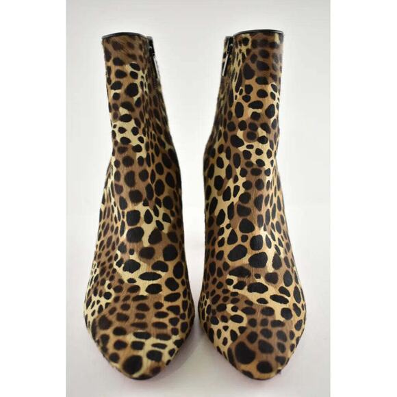 Christian Louboutin So Eleonor 85 Black Brown Leopard Pony Ankle Heel Boot 37.5 - Picture 5 of 11